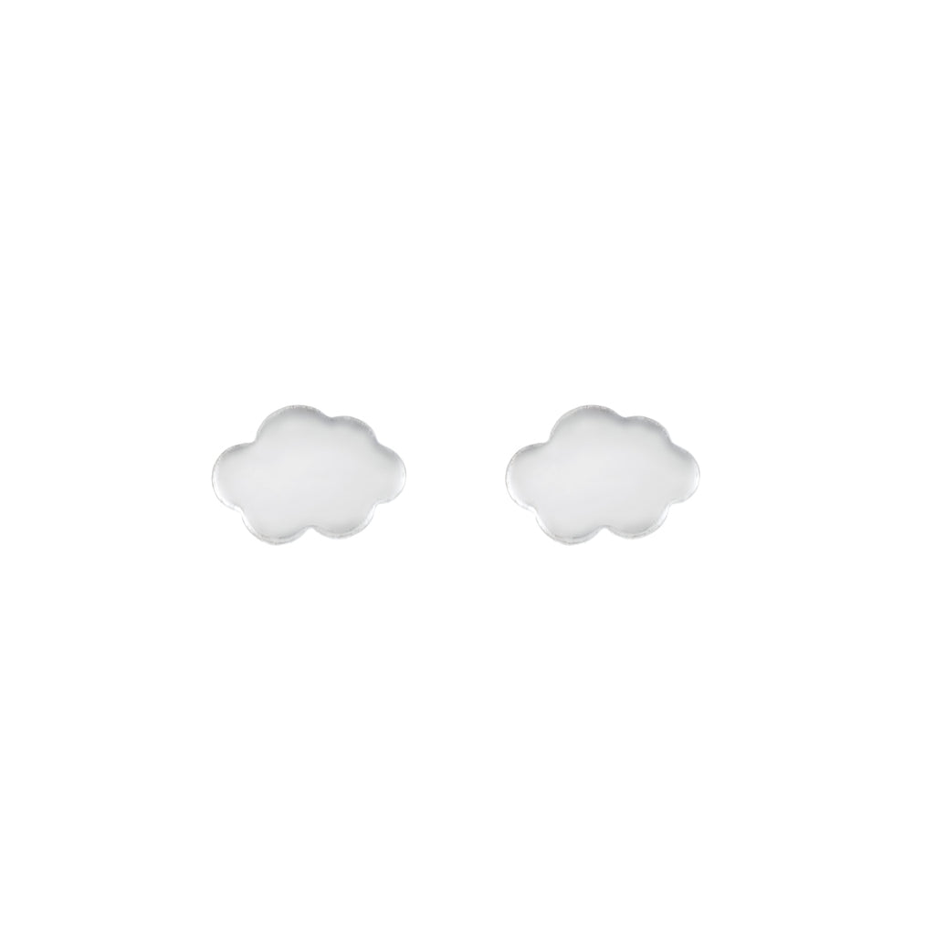 Cloud Stud Earrings Sterling Silver