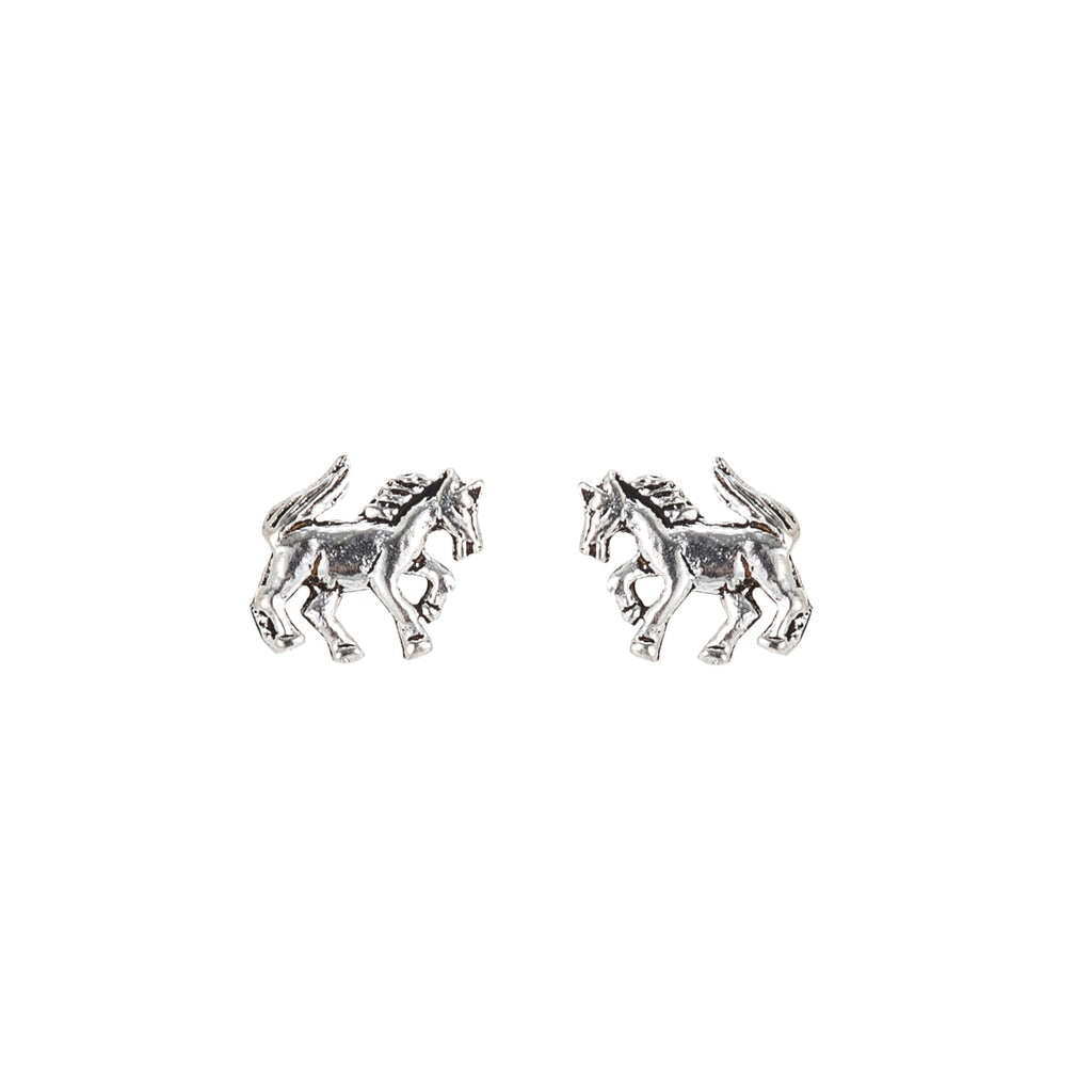 Sterling Silver Horse Stud Earrings