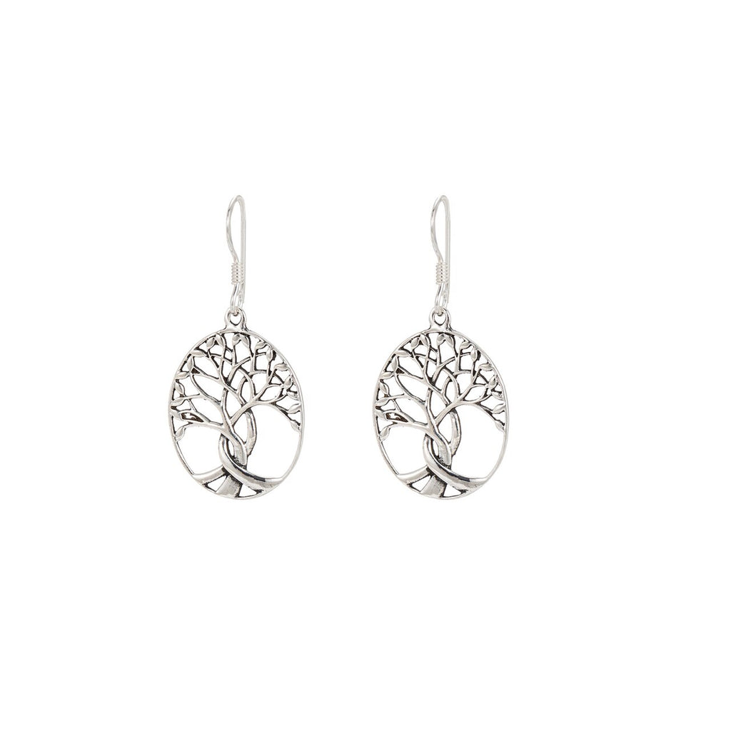 Sterling Silver Tree of Life Earrings