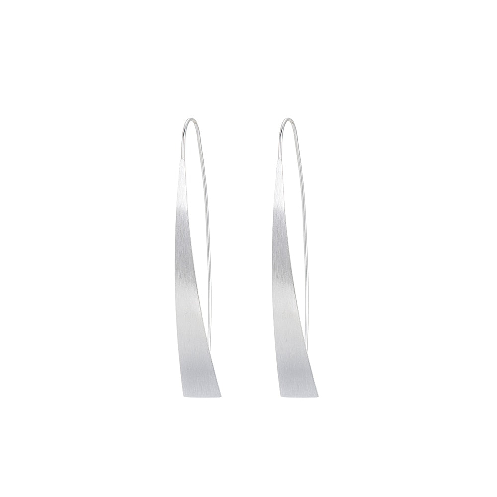Sterling Silver Radiant Linear Earrings