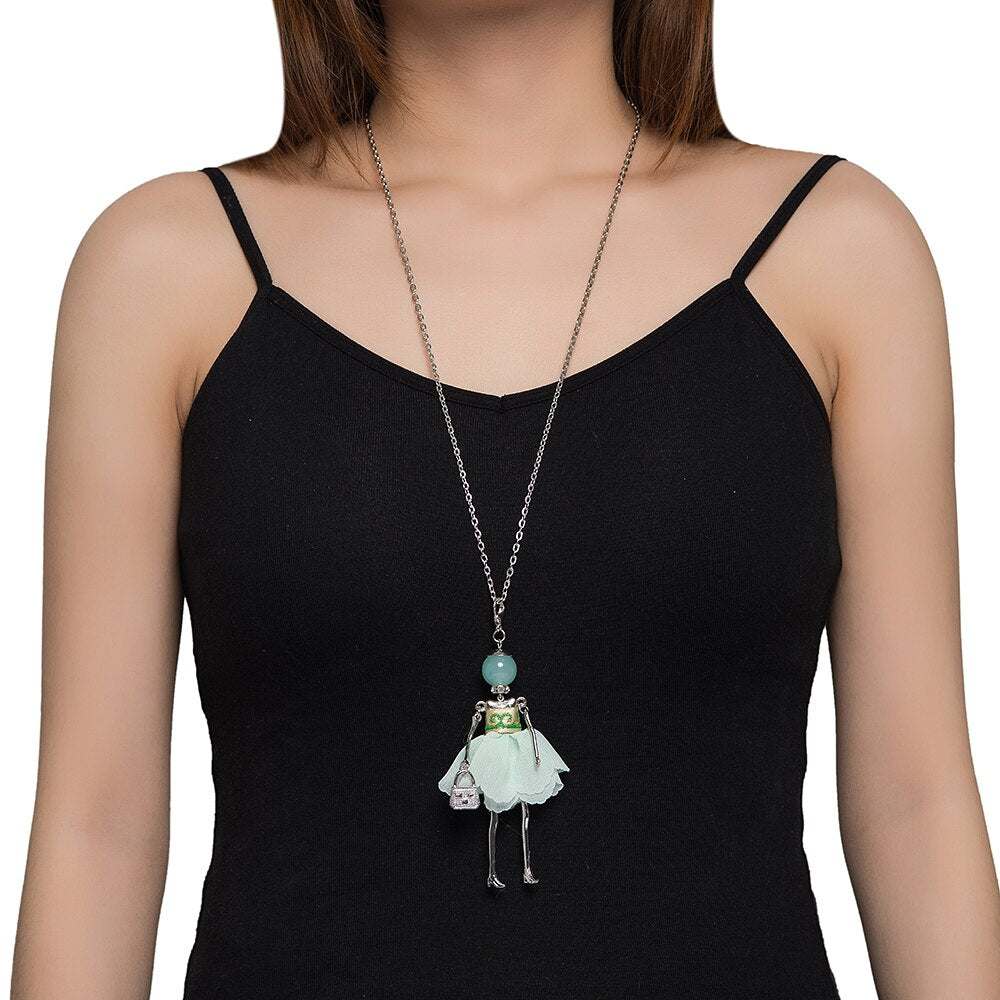 Mint Green Baby Doll Necklace
