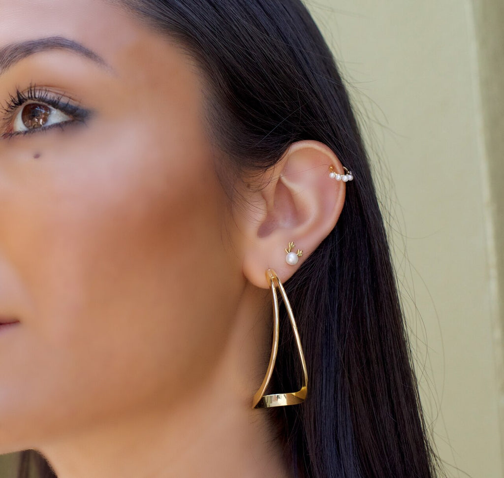 Swivel Drop Earring in Gold Plated