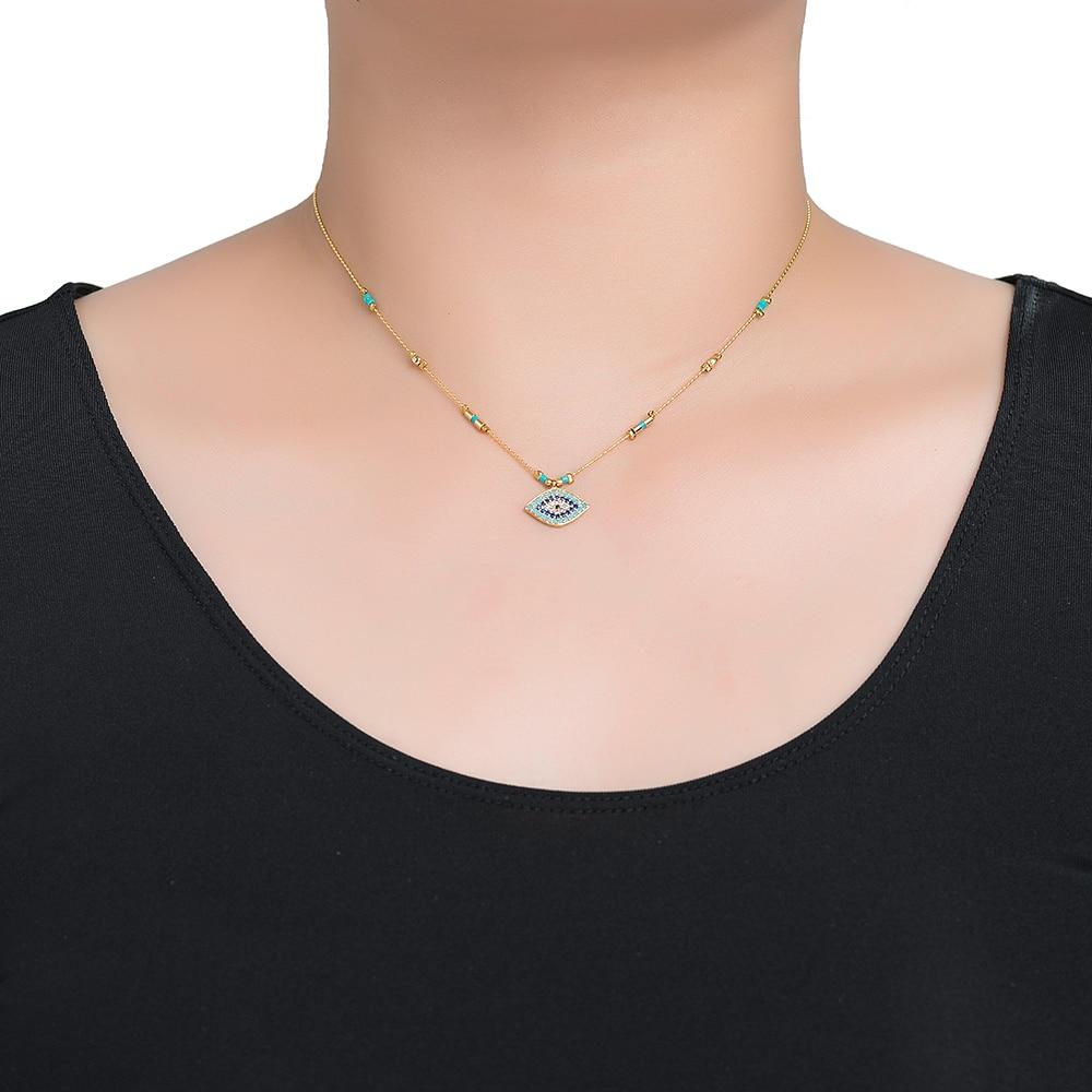 Evil Eye Gold Plated Necklace - Gold Plated Necklace