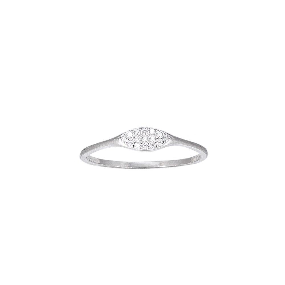 Signet CZ Sterling Ring