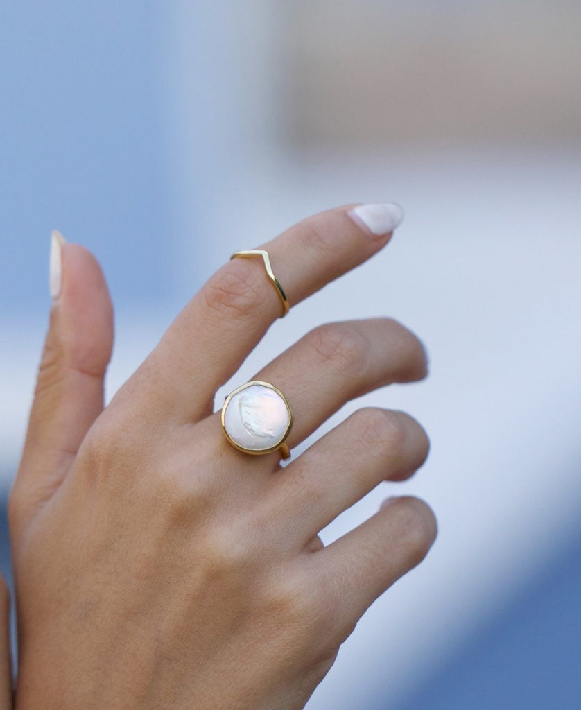 Gold Plated Silver Wishing Bone Ring - Gold Plated Ring